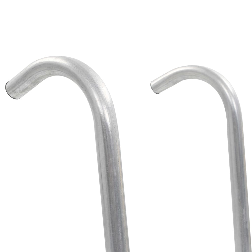 vidaXL 2-Step Trampoline Ladder Steel Silver 102.6 cm