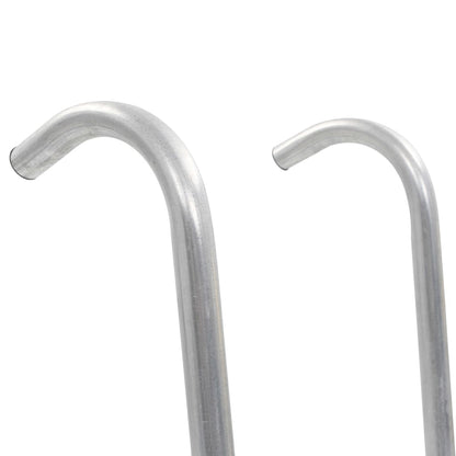 vidaXL 2-Step Trampoline Ladder Steel Silver 102.6 cm