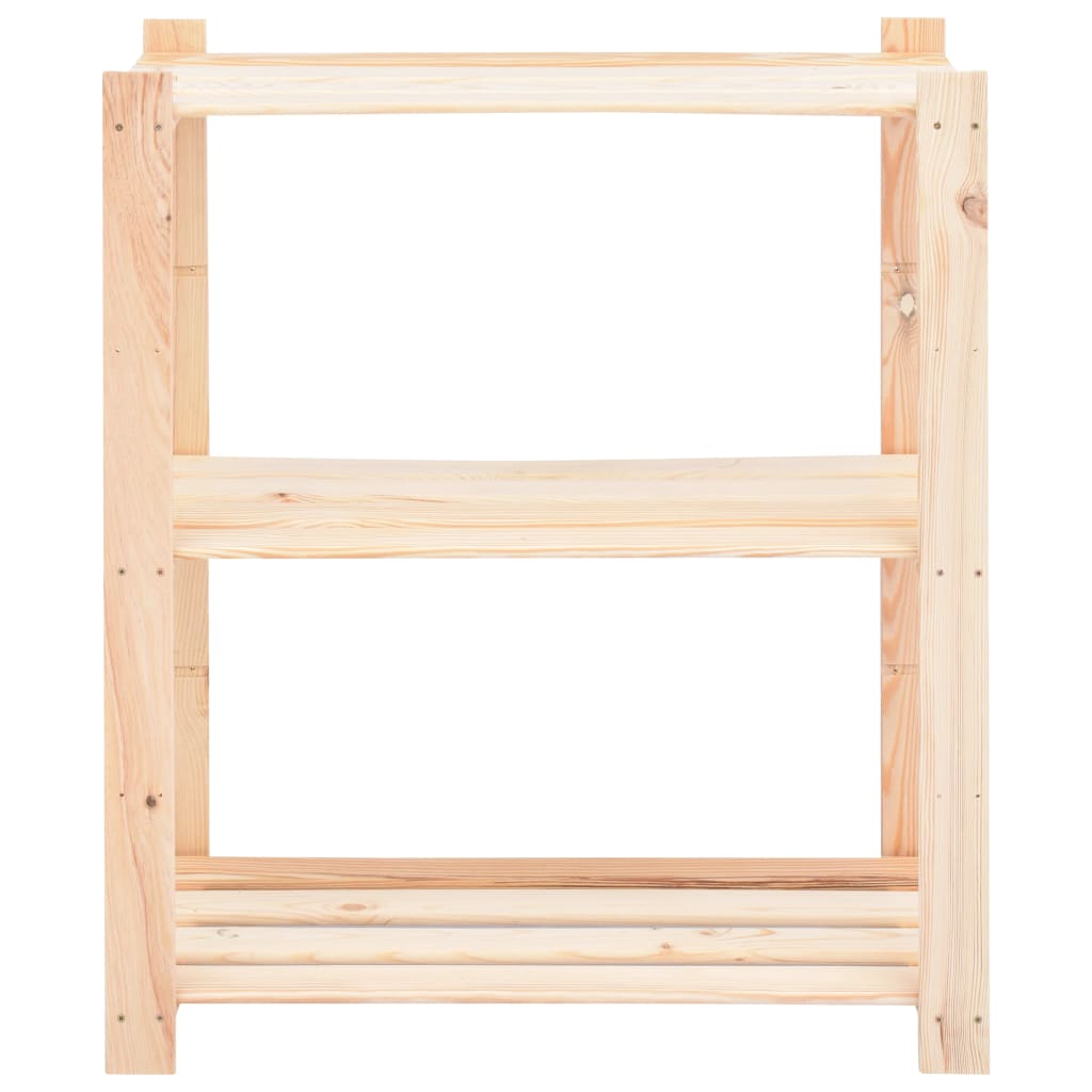 vidaXL 3-Tier Storage Racks 3 pcs 80x38x90 cm Solid Pinewood 150 kg - Brown
