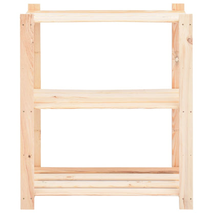 vidaXL 3-Tier Storage Racks 3 pcs 80x38x90 cm Solid Pinewood 150 kg - Brown