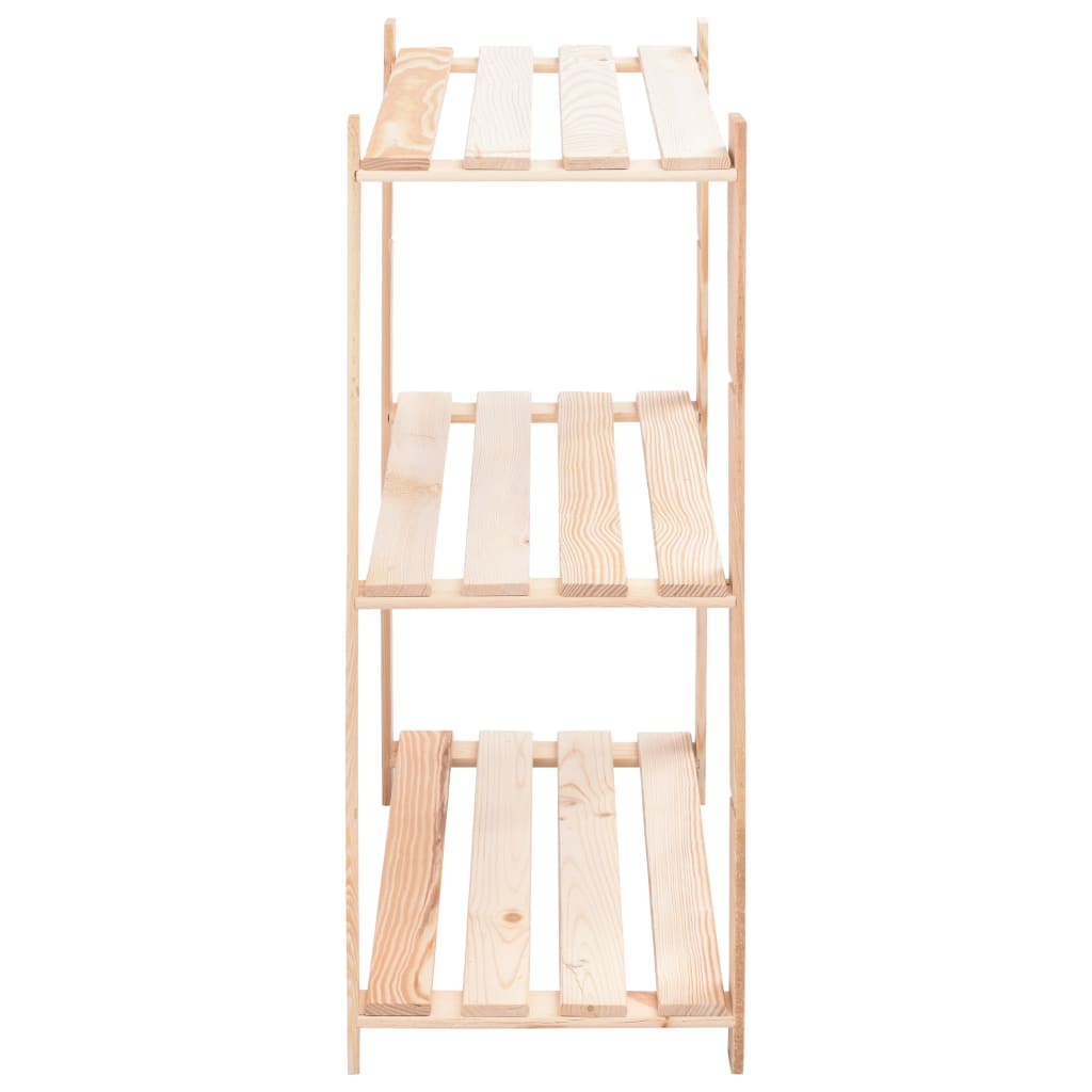 vidaXL 3-Tier Storage Racks 5 pcs 80x38x90 cm Solid Pinewood 150 kg - Brown