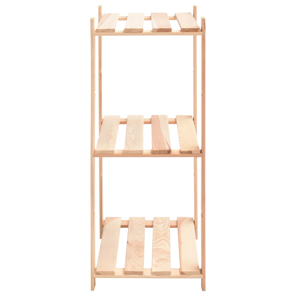 vidaXL 3-Tier Storage Racks 2 pcs 60x38x90 cm Solid Pinewood 150 kg - Brown