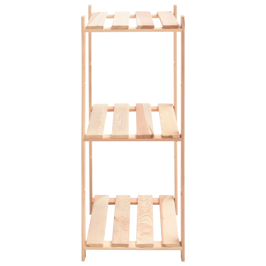 vidaXL 3-Tier Storage Racks 3 pcs 60x38x90 cm Solid Pinewood 150 kg - Brown