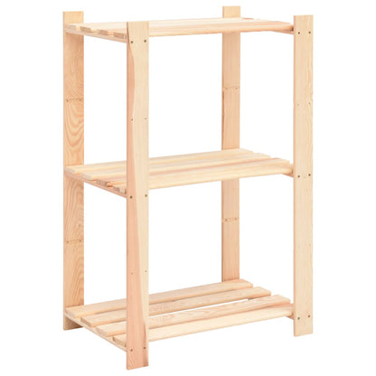 vidaXL 3-Tier Storage Racks 10 pcs 60x38x90 cm Solid Pinewood 150 kg - Brown