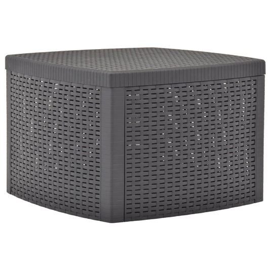 vidaXL Side Table Mocha 54x54x36.5 cm Plastic - Grey