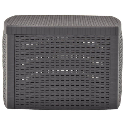 vidaXL Side Table Mocha 54x54x36.5 cm Plastic - Grey