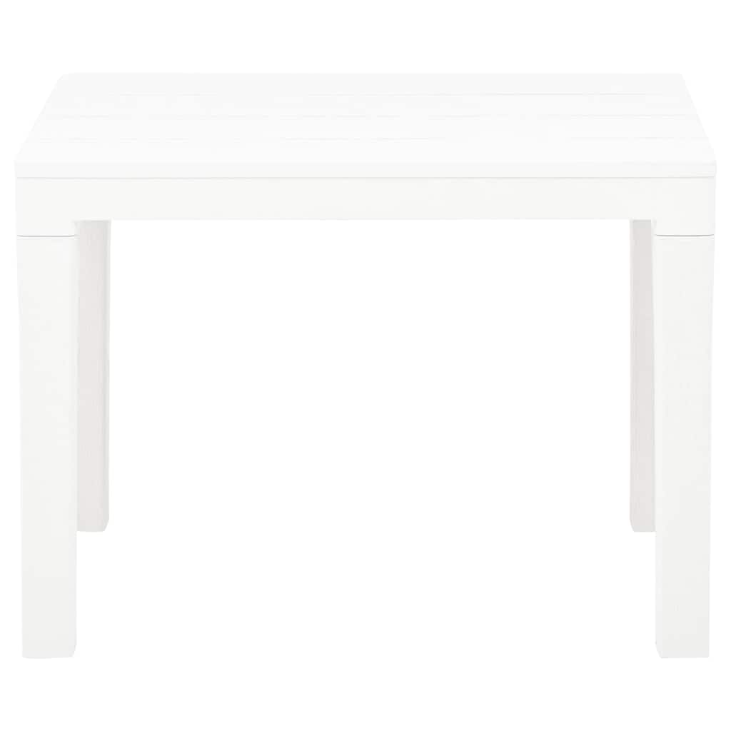 vidaXL Garden Benches 2 pcs White Plastic