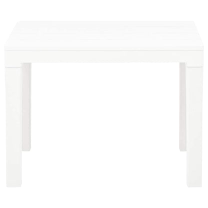 vidaXL Garden Benches 2 pcs White Plastic