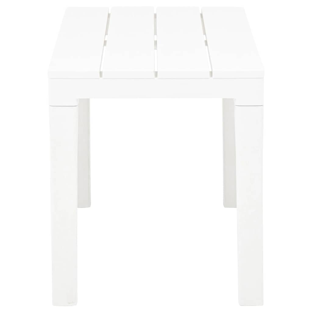 vidaXL Garden Benches 2 pcs White Plastic