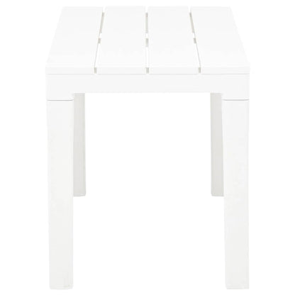 vidaXL Garden Benches 2 pcs White Plastic
