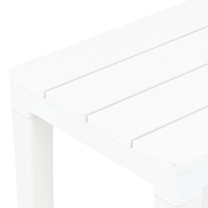 vidaXL Garden Benches 2 pcs White Plastic