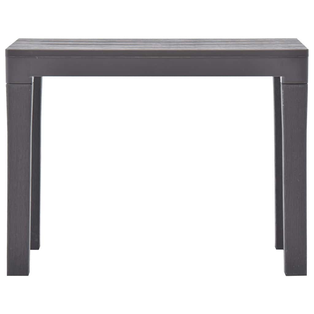 vidaXL Garden Bench | Set of 2 | Mocca | Plastic | Small | Light Weight - Grey