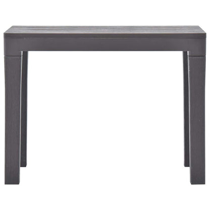 vidaXL Garden Bench | Set of 2 | Mocca | Plastic | Small | Light Weight - Grey