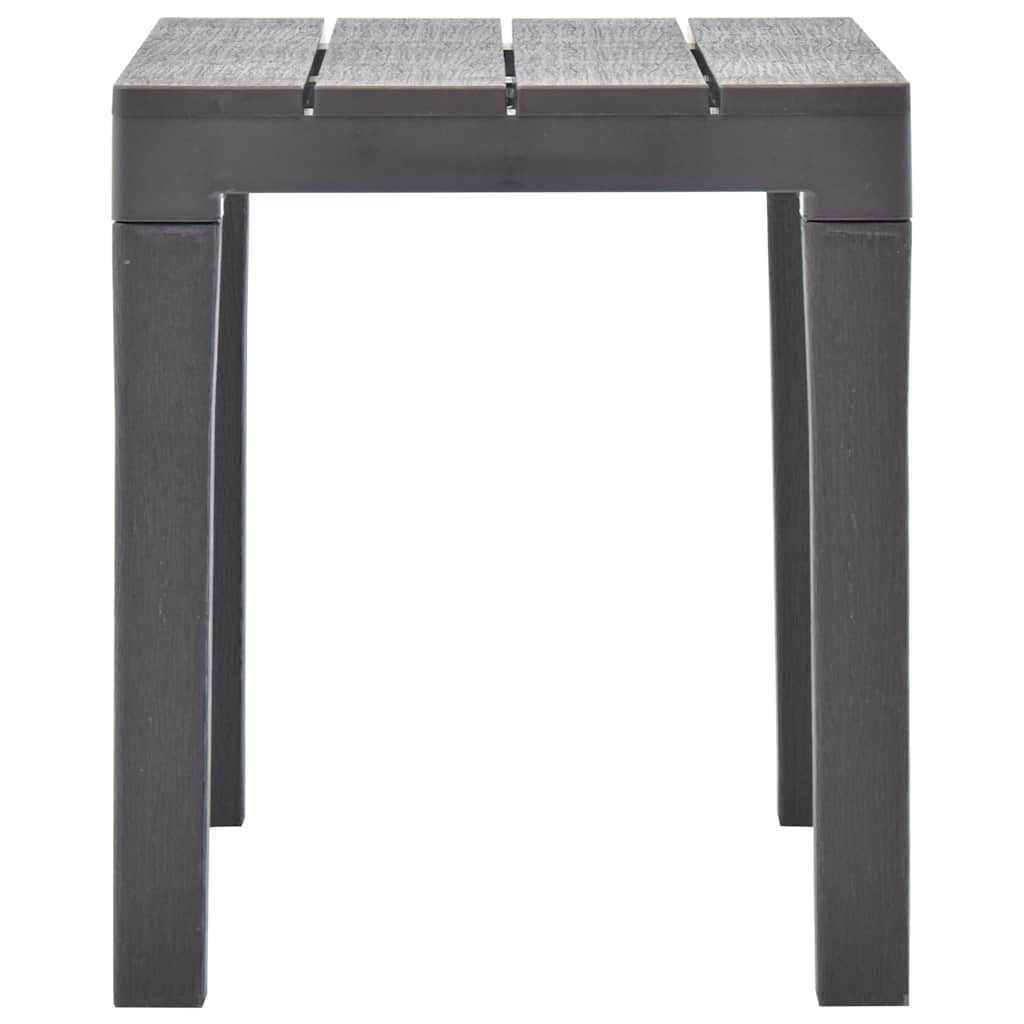vidaXL Garden Bench | Set of 2 | Mocca | Plastic | Small | Light Weight - Grey