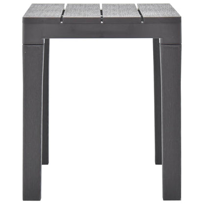vidaXL Garden Bench | Set of 2 | Mocca | Plastic | Small | Light Weight - Grey