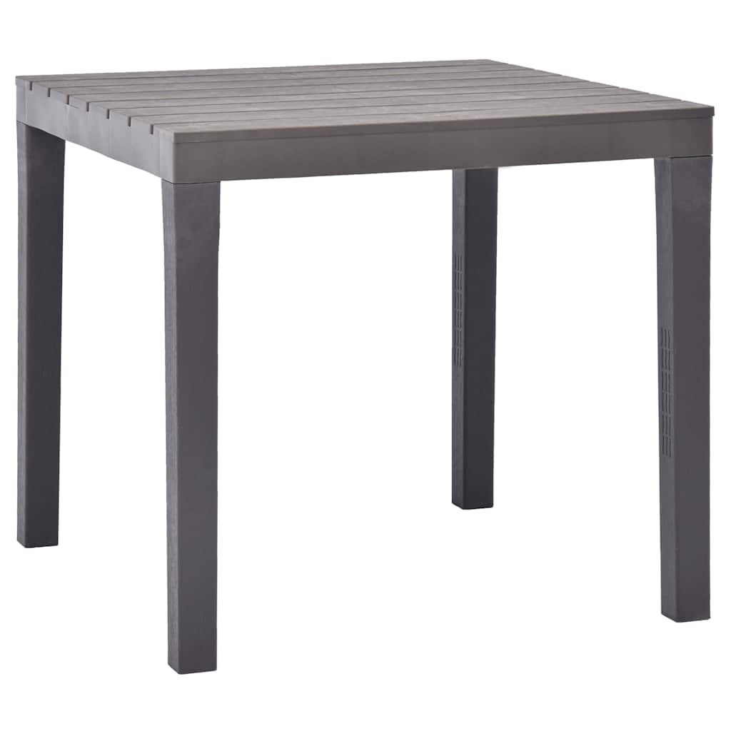 vidaXL Garden Table Mocca 78x78x72 cm Plastic - Grey