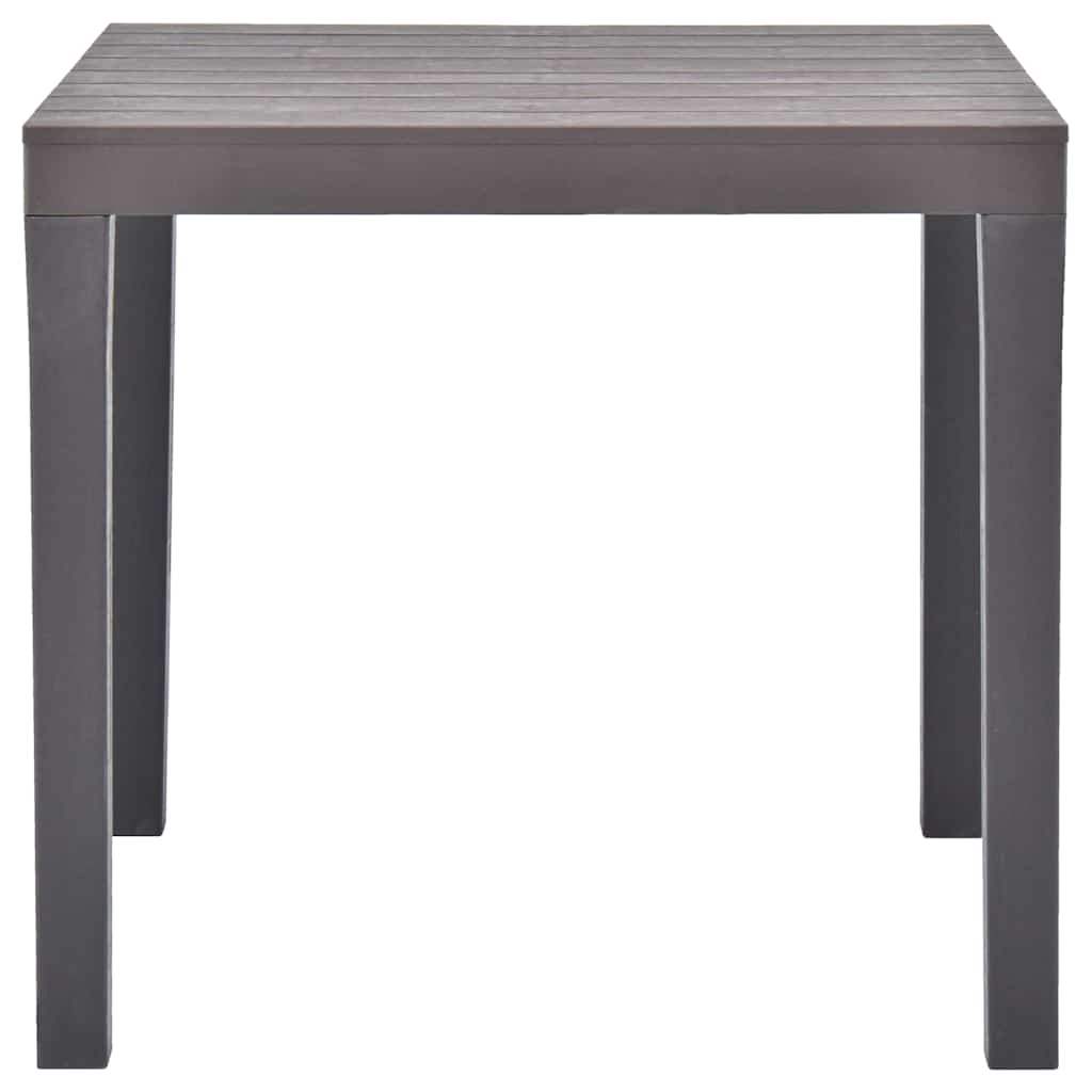 vidaXL Garden Table Mocca 78x78x72 cm Plastic - Grey