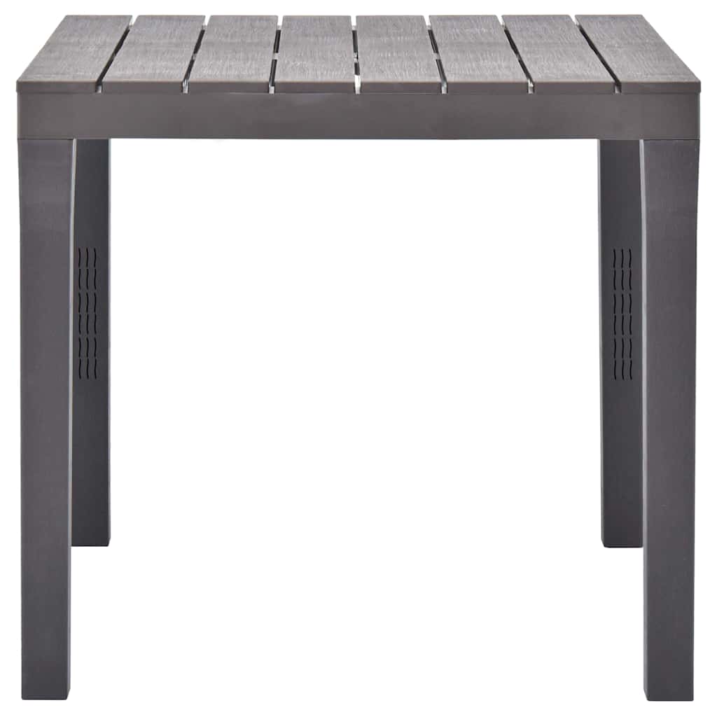 vidaXL Garden Table Mocca 78x78x72 cm Plastic - Grey