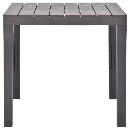 vidaXL Garden Table Mocca 78x78x72 cm Plastic - Grey