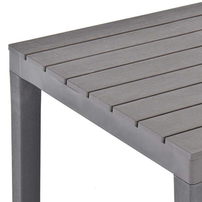 vidaXL Garden Table Mocca 78x78x72 cm Plastic - Grey