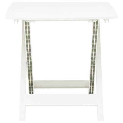 vidaXL Folding Garden Table White 79x72x70 cm Plastic