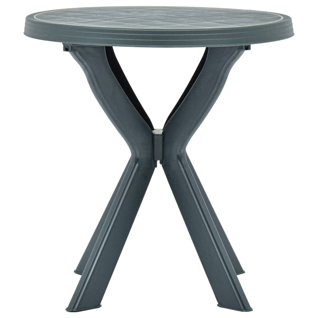 vidaXL Bistro Table Green Ø70 cm Plastic