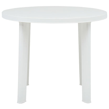 vidaXL Garden Table White 89 cm Plastic