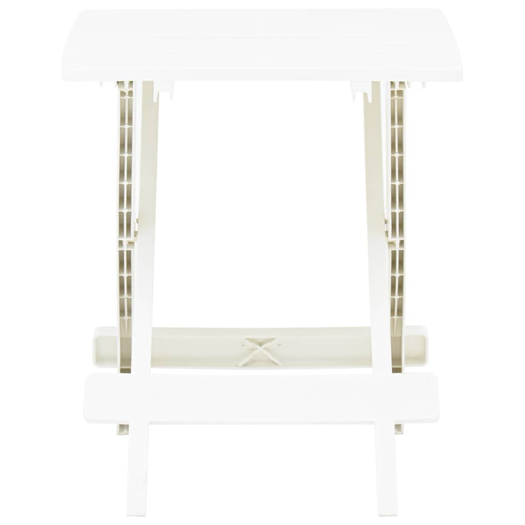 vidaXL Folding Garden Table White 45x43x50 cm Plastic