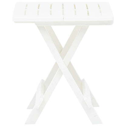 vidaXL Folding Garden Table White 45x43x50 cm Plastic