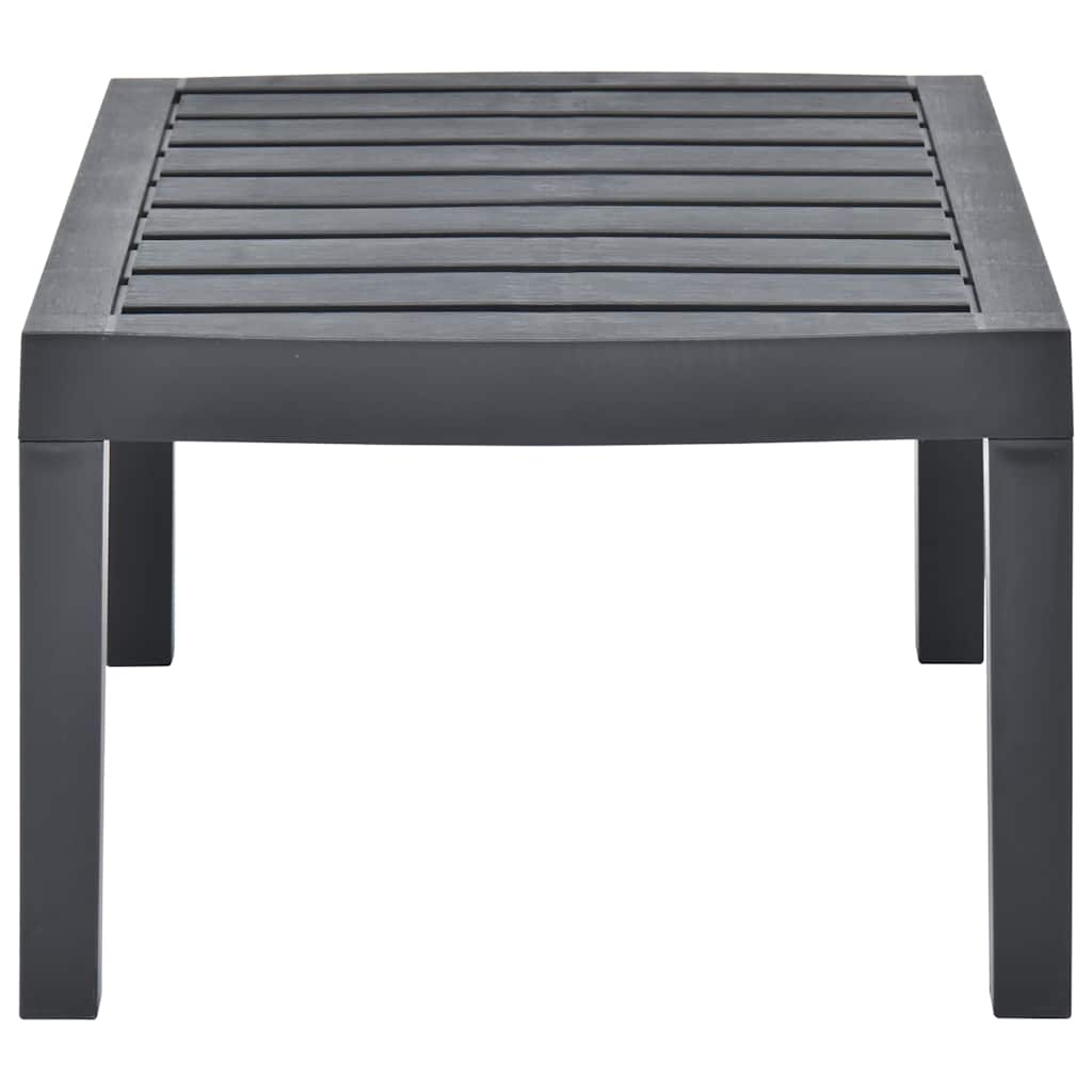 vidaXL Garden Table Anthracite 78x55x38 cm Plastic