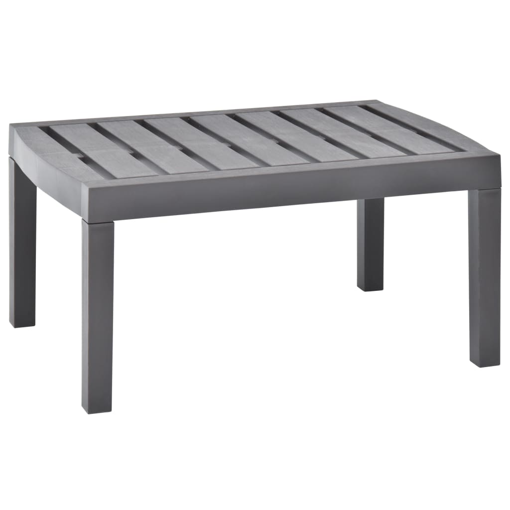 vidaXL Garden Table Mocha 78x55x38 cm Plastic - Grey