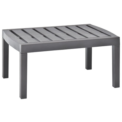 vidaXL Garden Table Mocha 78x55x38 cm Plastic - Grey