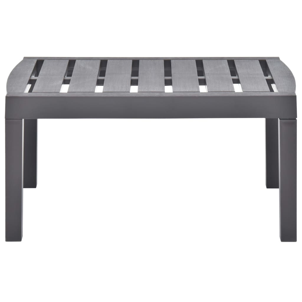 vidaXL Garden Table Mocha 78x55x38 cm Plastic - Grey