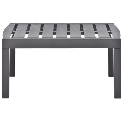 vidaXL Garden Table Mocha 78x55x38 cm Plastic - Grey