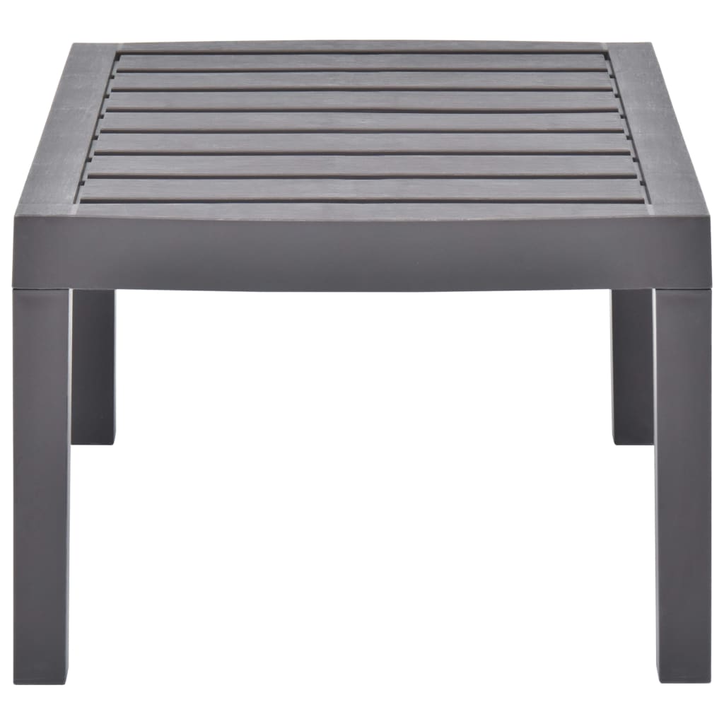 vidaXL Garden Table Mocha 78x55x38 cm Plastic - Grey