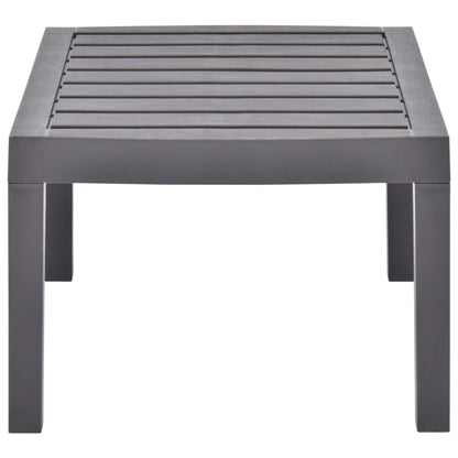 vidaXL Garden Table Mocha 78x55x38 cm Plastic - Grey