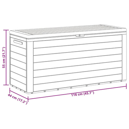 vidaXL Garden Storage Box Brown 78x44x55 cm