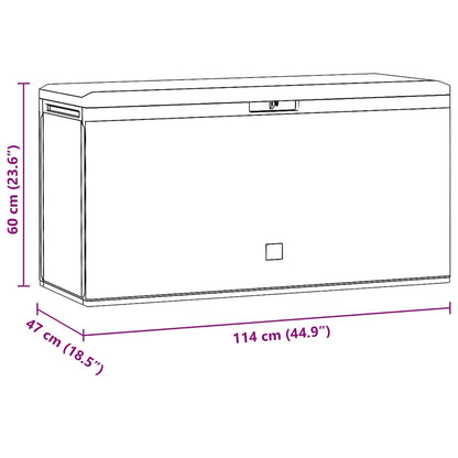 vidaXL Garden Storage Box Brown 114x47x60 cm