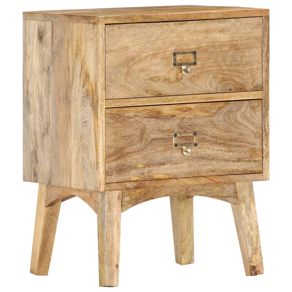 vidaXL Bedside Cabinet 40x35x55 cm Solid Mango Wood - Brown