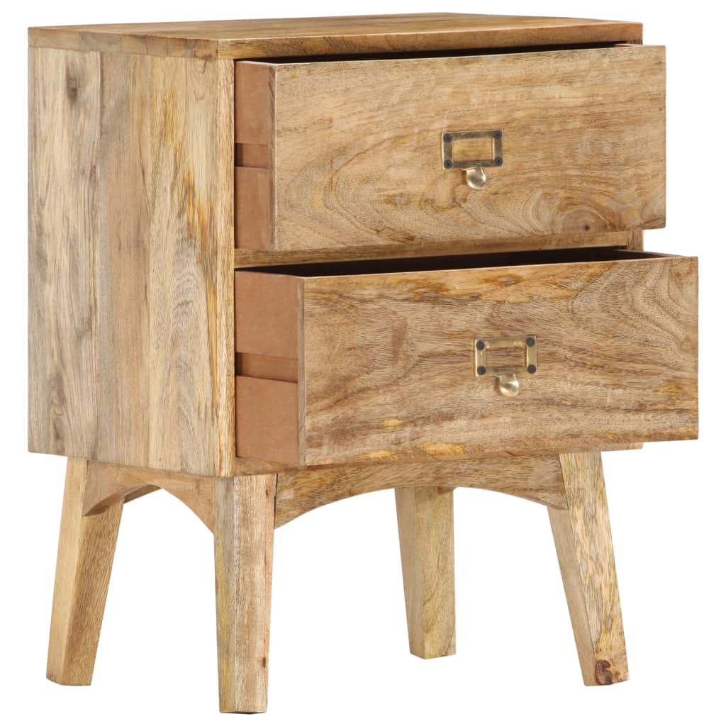 vidaXL Bedside Cabinet 40x35x55 cm Solid Mango Wood - Brown