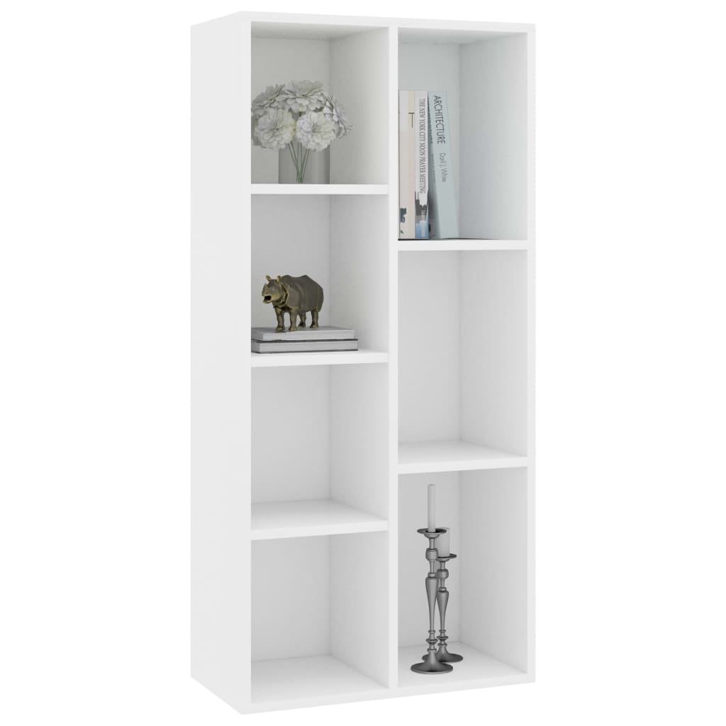 vidaXL Book Cabinet White 50x25x106 cm Engineered Wood