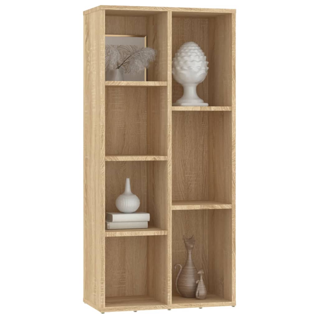 vidaXL Book Cabinet Sonoma Oak 50x25x106 cm Engineered Wood - Brown