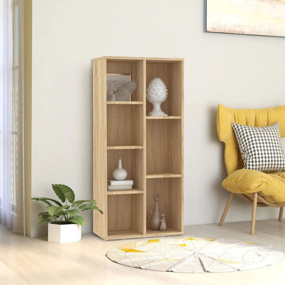 vidaXL Book Cabinet Sonoma Oak 50x25x106 cm Engineered Wood - Brown
