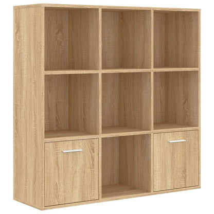 vidaXL Book Cabinet Sonoma Oak 98x30x98 cm Engineered Wood - Brown
