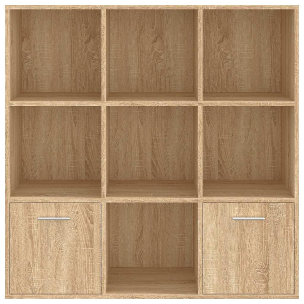 vidaXL Book Cabinet Sonoma Oak 98x30x98 cm Engineered Wood - Brown