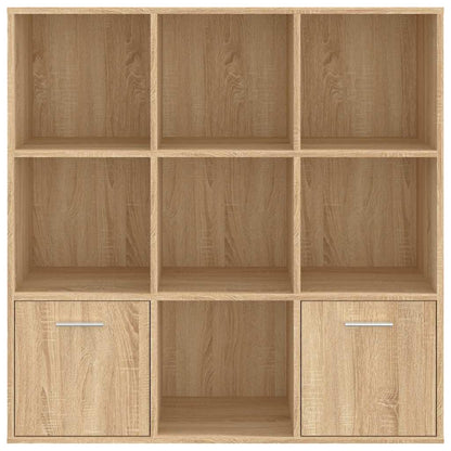 vidaXL Book Cabinet Sonoma Oak 98x30x98 cm Engineered Wood - Brown
