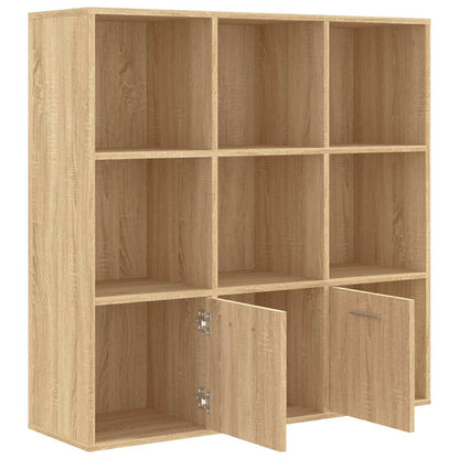 vidaXL Book Cabinet Sonoma Oak 98x30x98 cm Engineered Wood - Brown