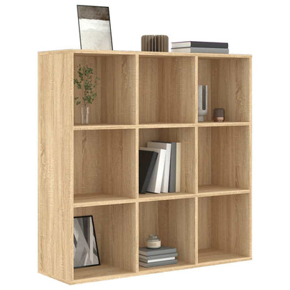 vidaXL Book Cabinet Sonoma Oak 98x29x97.5 cm Engineered Wood - Brown