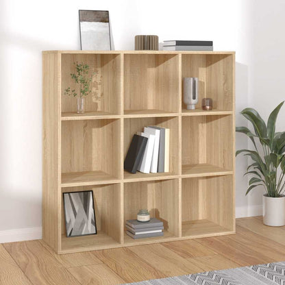 vidaXL Book Cabinet Sonoma Oak 98x29x97.5 cm Engineered Wood - Brown