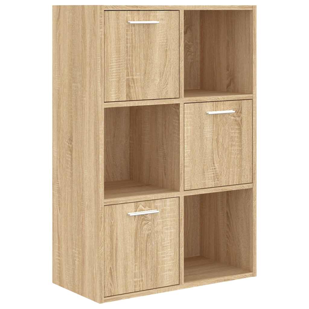 vidaXL Storage Cabinet Sonoma Oak 60x29.5x90 cm Engineered Wood - Brown